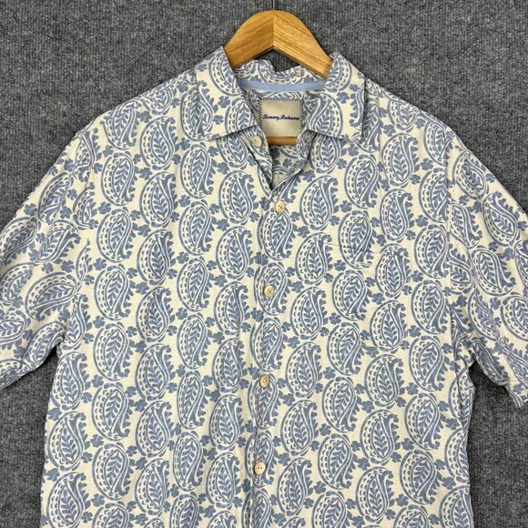 Tommy Bahama Floral Hawaiian Shirt Button Down 100% SILK Size M - Picture 3 of 6